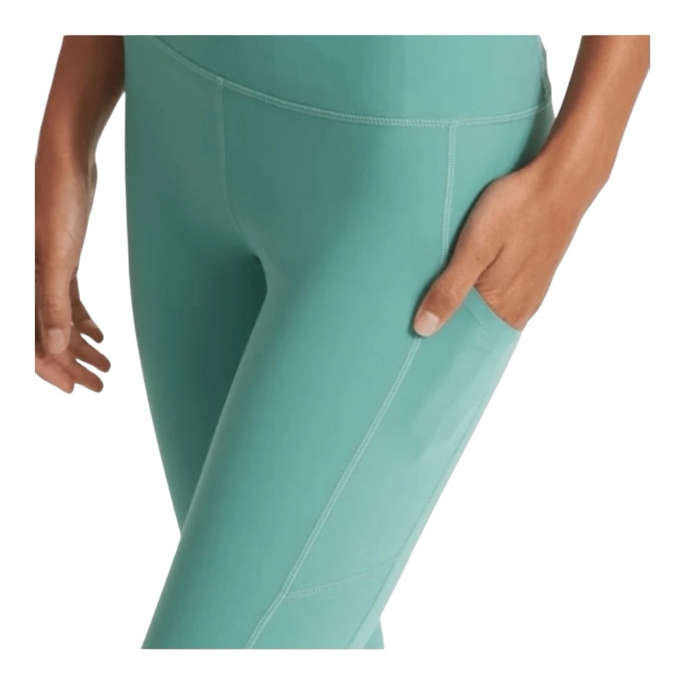 Vuori Stride 7/8 Pocket Leggings Basil Green XS Running Yoga Athleisure - Picture 3 of 8